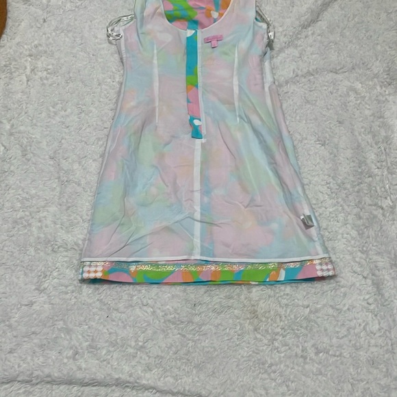 Lilly Pulitzer Floral Sleeveless Dress in Blue and Pink - Picture 15 of 15